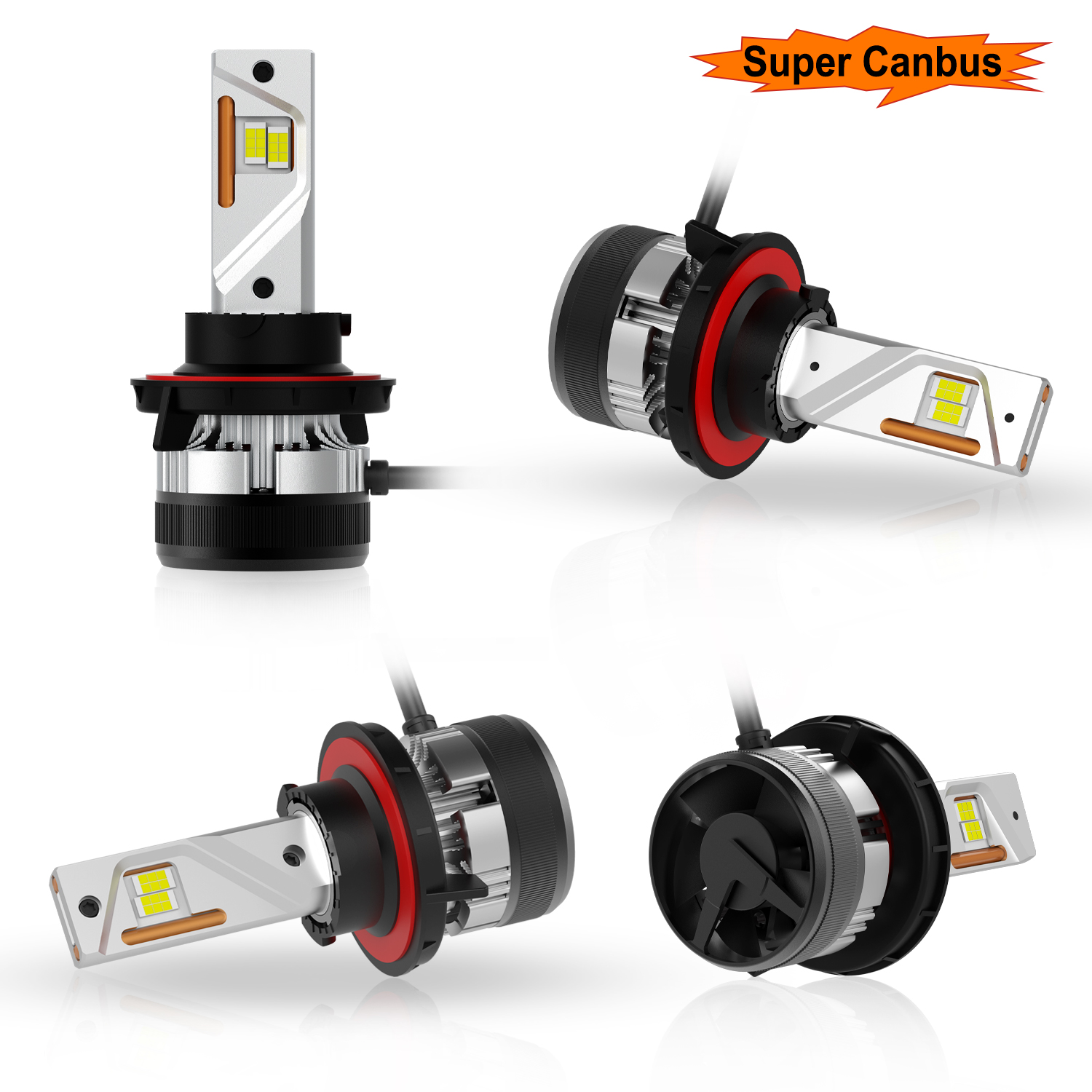 H13 (9008) LED 12V-18V 94W Interior driver 6000K 2stk - Image 3