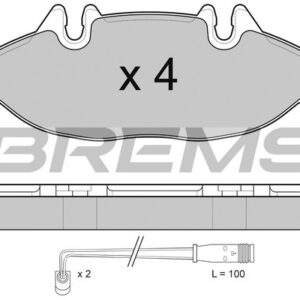 Bremsuklossar Benz Vito/Viano, Framan